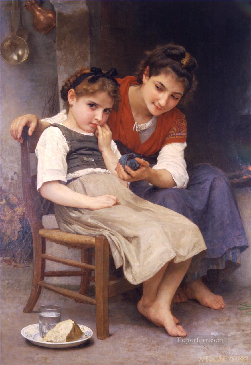 Petite boudeuse Realism William Adolphe Bouguereau Oil Paintings